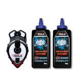 SnapBack Chalk Line with Releasable Tip® (1 Unit. )& Blue It Up 10oz Chalk (2 Unit.)
