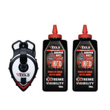 SnapBack Chalk Line with Releasable Tip® (1 Unit.) & Baboon Butt Red 10oz Chalk (2 Unit.)