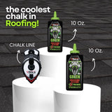 SnapBack Chalk Line with Releasable Tip®  (1 Unit) & Mean Green 10oz Chalk (2 Unit)