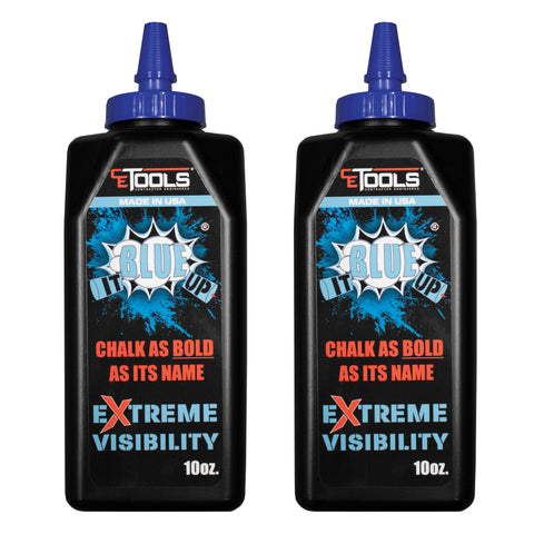 DOUBLE Blue it Up Extreme Visibility Marking Chalk - 10oz X2