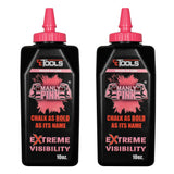 DOUBLE Manly Pink Fluorescent Extreme Visibility Marking Chalk - 10oz X2