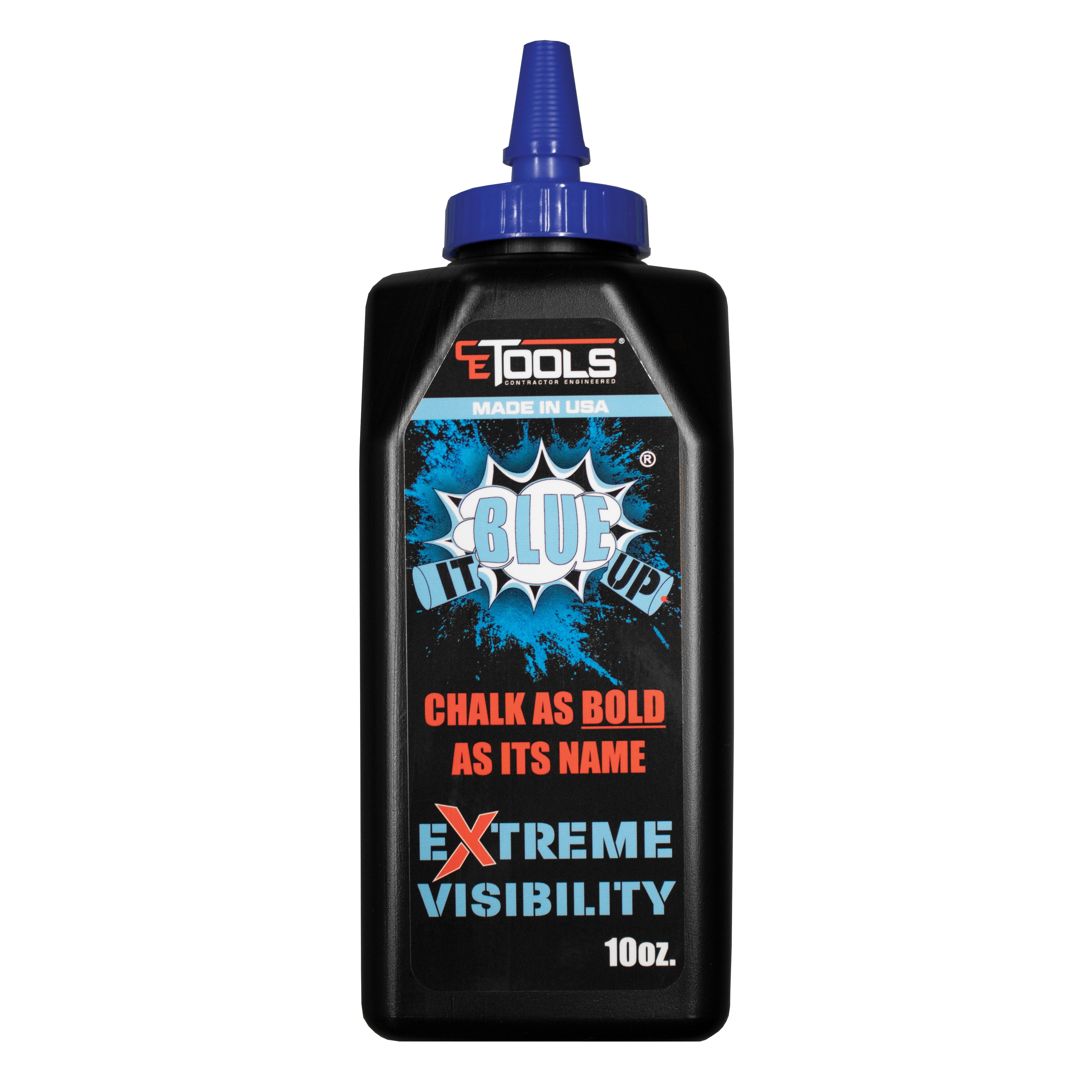 SnapBack Chalk Line with Releasable Tip® (1 Unit. )& Blue It Up 10oz Chalk (2 Unit.)