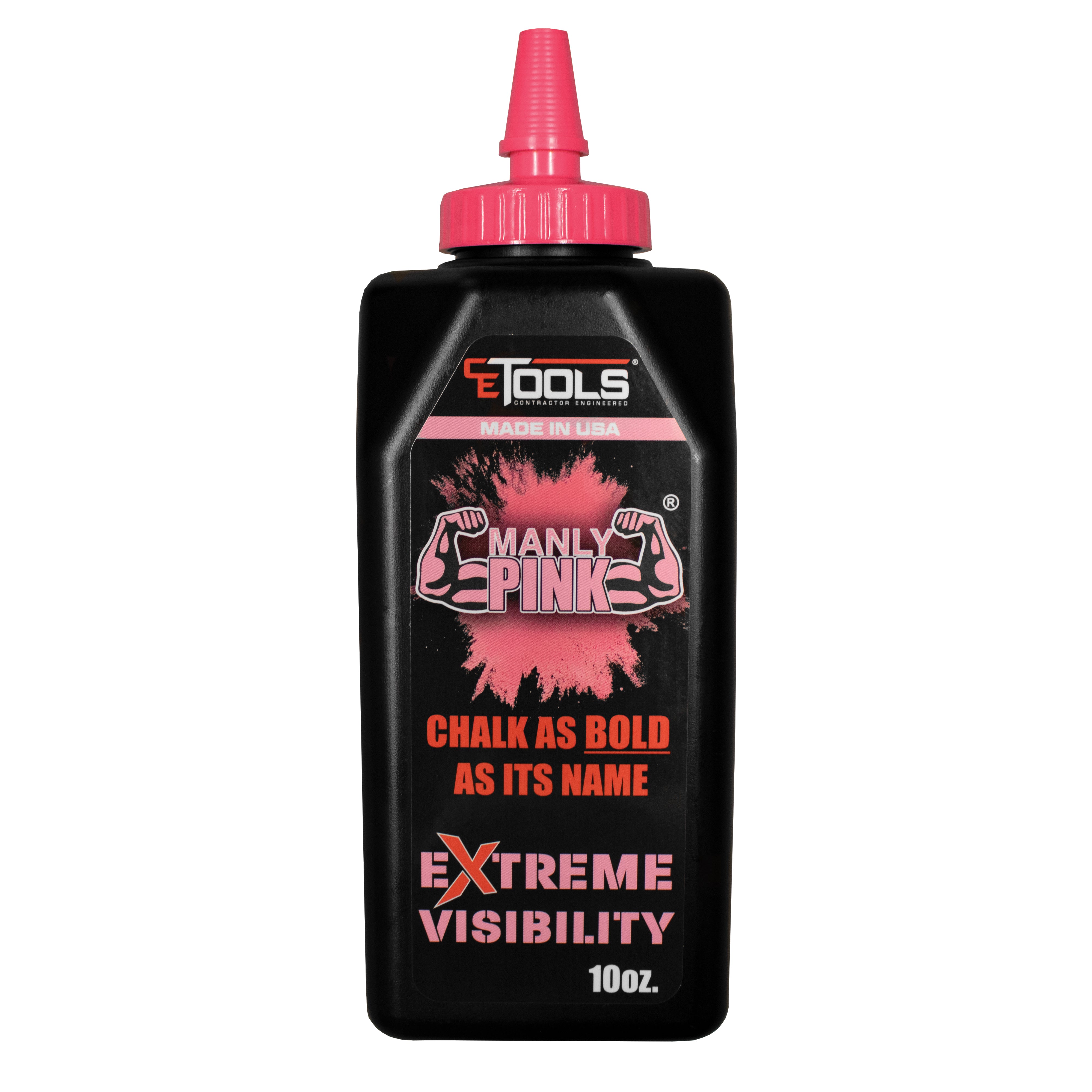 SnapBack Chalk Line with Releasable Tip® (1 Unit.) & Manly Pink 10oz Chalk (2 Unit.)