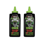 DOUBLE Mean Green Fluorescent Extreme Visibility Marking Chalk - 10oz X2