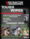 TOUGH WIPES with Scrubbing Beads, 50 Count & TOUGH WIPES with Scrubbing Beads, 10 Pouches, 100 Count- CE Tools®